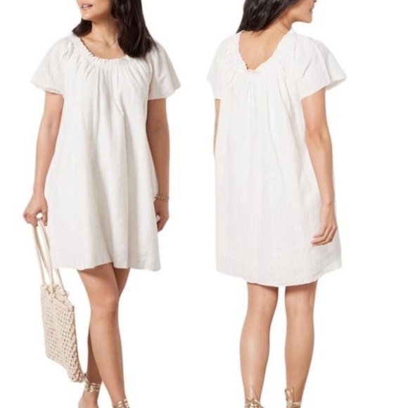 Faherty Annabelle Whisper White Organic Cotton Dress Size XS NWT - Picture 2 of 8